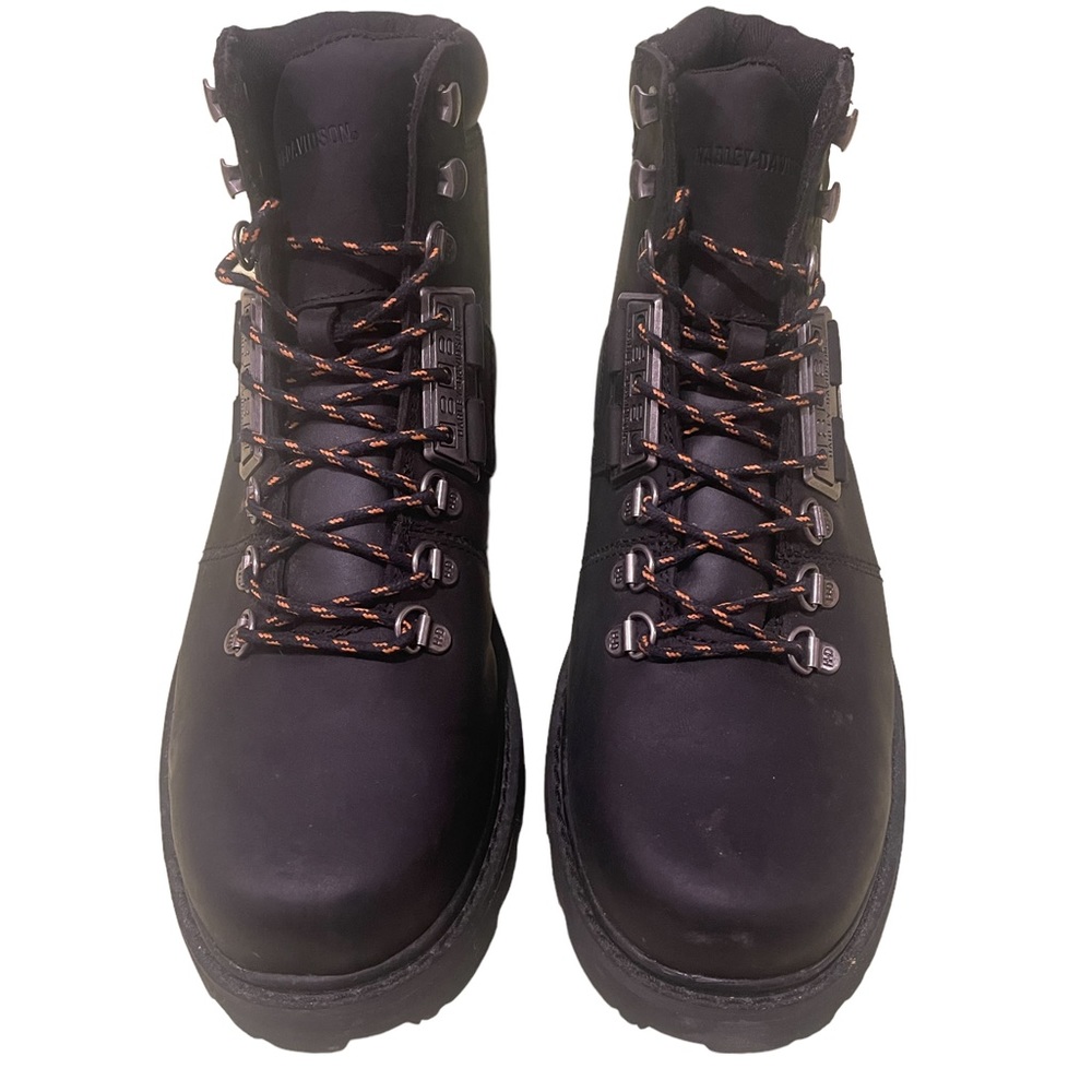 Harley Davidson Black Templin Lace-up Motorcycle Boot